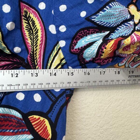 Tabitha Brown x Target Dress Womens Size 0 Midi Floral Polkadots Blue - Picture 5 of 7